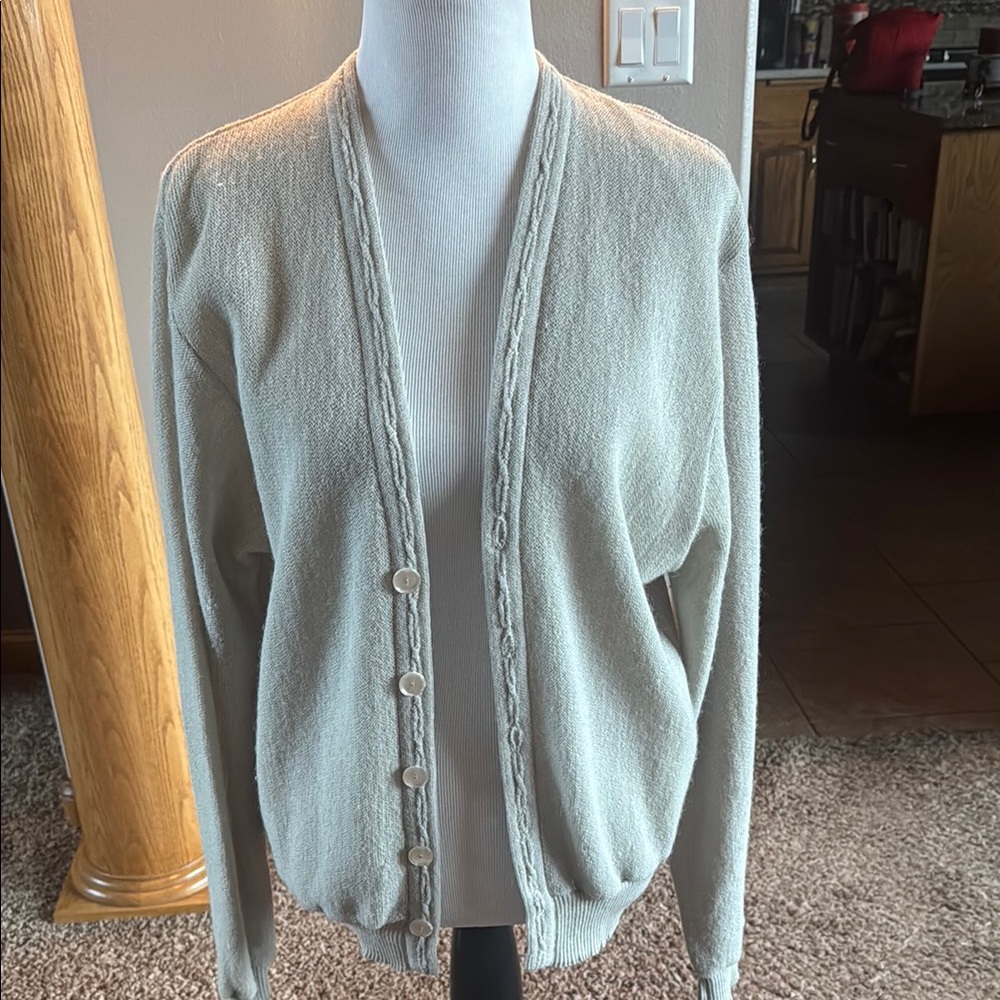 Vintage 60s Men’s Jantzen Cream Cardigan Golf cardigan Sweater Size Medium